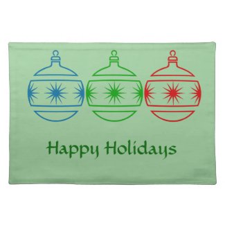 Placemat - Christmas Ornaments
