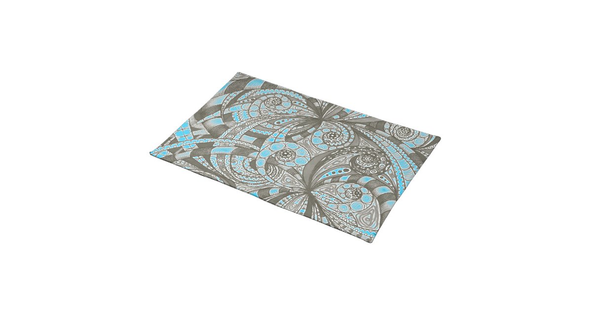 Placemat Floral abstract background Zazzle
