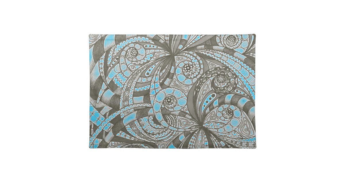 Placemat Floral abstract background Zazzle