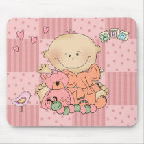 Placemat For Baby Girl, Baby And Toys mousepads