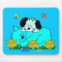 Placemat Kid's Puppy Dog Kitten Friends Sleeping 3 mousepads