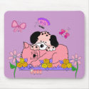 Placemat Kid's Puppy Dog Kitten Friends Sleeping mousepads