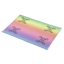 Placemat - rainbow / corner design