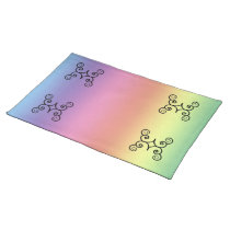 Placemat - rainbow / corner design - Vertical