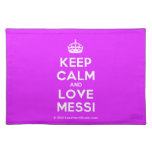[Crown] keep calm and love messi  Placemats
