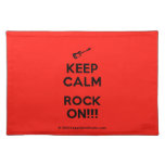 [Electric guitar] keep calm rock on!!!  Placemats