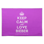 [Crown] keep calm and love bieber  Placemats