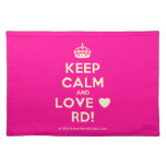 [Crown] keep calm and love ♥ rd!  Placemats