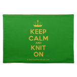 [Knitting crown] keep calm and knit on  Placemats