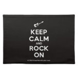 [Electric guitar] keep calm and rock on  Placemats