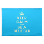 [Crown] keep calm and be a belieber  Placemats