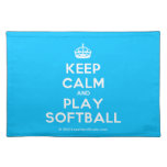 [Crown] keep calm and play softball  Placemats