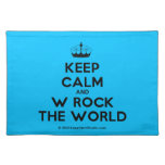 [Knitting crown] keep calm and w rock the world  Placemats