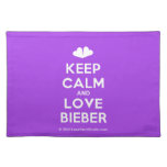[Two hearts] keep calm and love bieber  Placemats