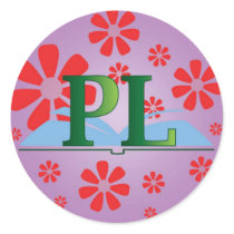 Placentia Library logo and flowers sticker by placentia_411 Placentia Library logo and flowers sticker