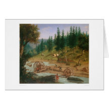 Placer Mining at Foster's Bar, California (1331A) Card