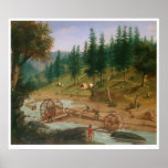 Placer Mining at Foster's Bar, California (1331A) Posters