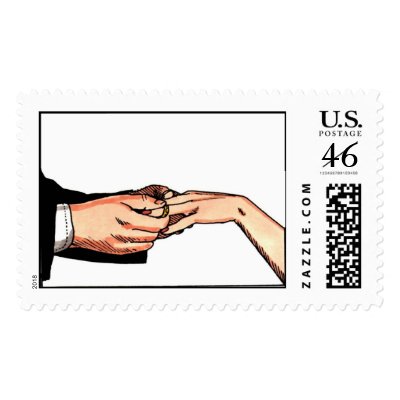 Placing the Bride&#39;s Ring (Customize) Postage Stamp