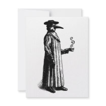 Plague Doctor with a Hot Cuppa invitations