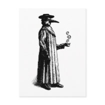 Plague Doctor with a Hot Cuppa postcards by QueenHare Plague Doctor with a Hot Cuppa postcards
