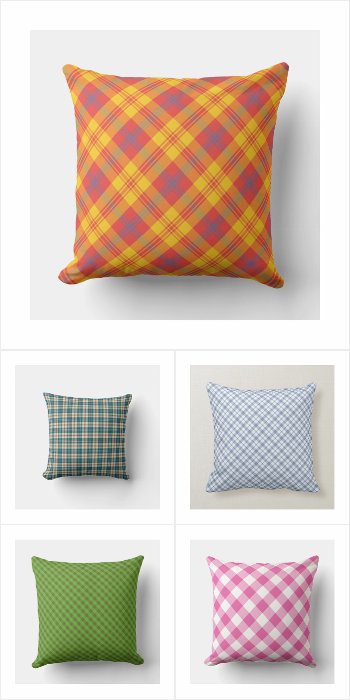 Plaid and Check Pillows