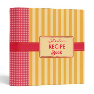 Plaid and Stripes Recipe Binder