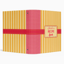 Plaid and Stripes Recipe Binder