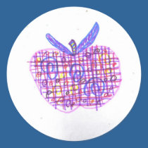 Plaid Apple stickers