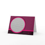 Plaid Baby Announcement 2 (Hot Pink) cards