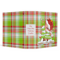 Plaid Bear Binder