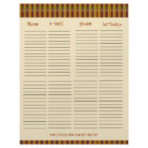 Plaid binder Information Pages letterhead by friendlyspirit Plaid binder Information Pages letterhead