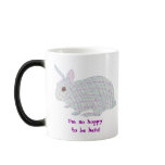 Plaid Bunny,  I'm so hoppy to be here mugs mugs