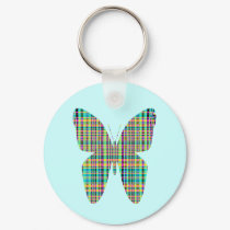 plaid butterfly keychains