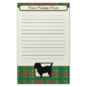 Plaid Christmas Affenpinscher Stationery