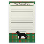 Plaid Christmas American Water Spaniel Stationery