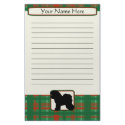 Plaid Christmas Bichon Frise Stationery by MenagerieMayhem Plaid Christmas Bichon Frise Stationery