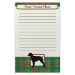 Plaid Christmas Brittany Spaniel Stationery