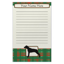 Plaid Christmas Catahoula Leopard Dog Stationery by MenagerieMayhem Plaid Christmas Catahoula Leopard Dog Stationery