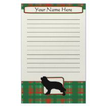 Plaid Christmas Cavalier Spaniel Stationery
