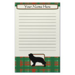 Plaid Christmas Cavalier Spaniel Stationery