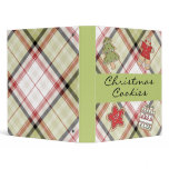 Plaid Christmas Cookie Recipe Binder