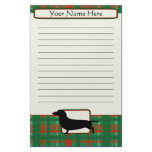 Plaid Christmas Dachshund Stationery