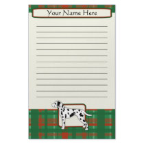 Plaid Christmas Dalmatian Stationery by MenagerieMayhem Plaid Christmas Dalmatian Stationery