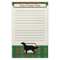 Plaid Christmas English Setter Stationery by MenagerieMayhem Plaid Christmas English Setter Stationery