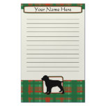 Plaid Christmas English Springer Stationery
