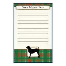 Plaid Christmas Fila Brasileiro Stationery