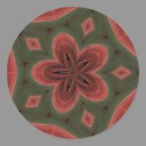 Plaid Christmas Flower stickers