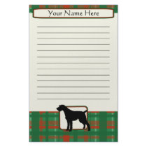 Plaid Christmas German Wirehair Stationery