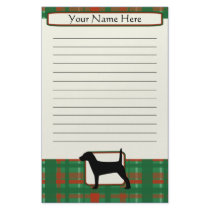 Plaid Christmas Jack Russell Terrier Stationery