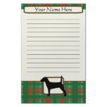 Plaid Christmas Jack Russell Terrier Stationery